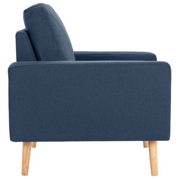 Poltrona em tecido azul - Image 4
