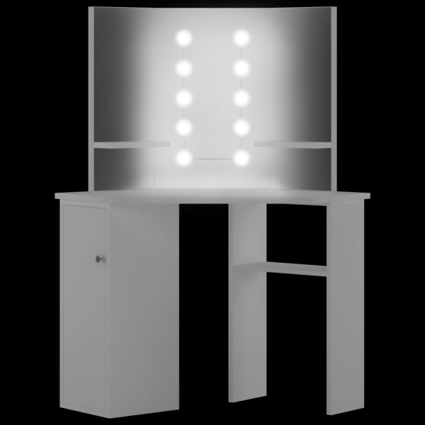 Mesa de maquilhagem/toucador com luzes LED branco claro - Image 5