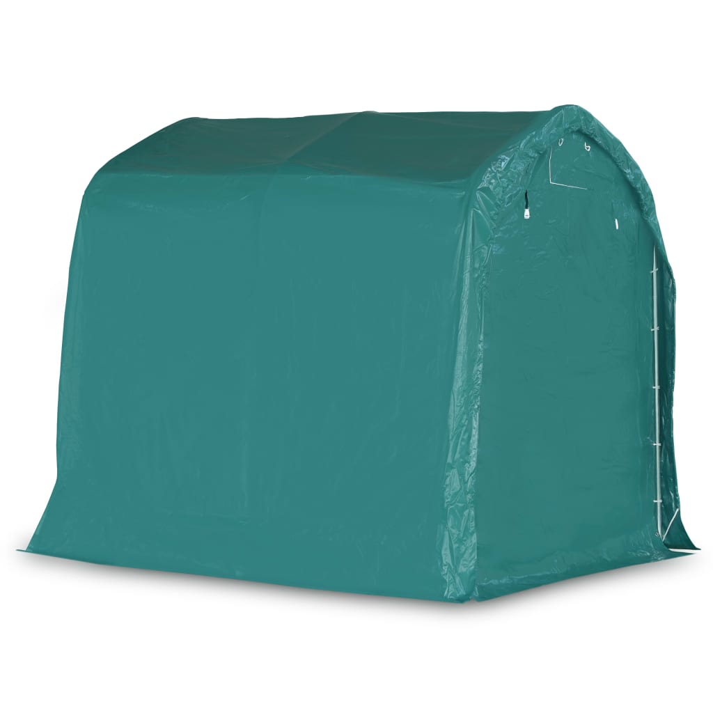 Tenda de garagem em PVC 1,6x2,4 m verde - Image 3