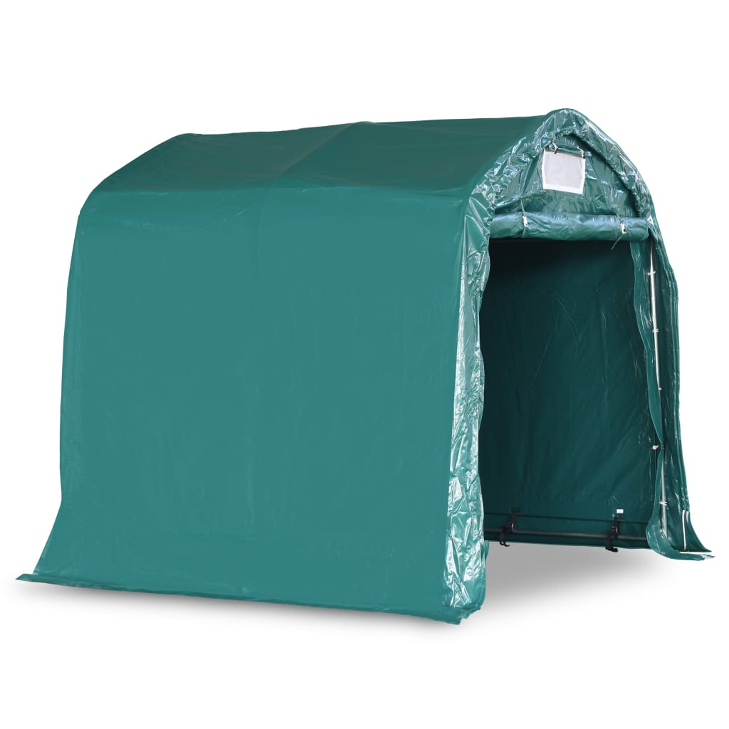 Tenda de garagem em PVC 1,6x2,4 m verde - Image 4