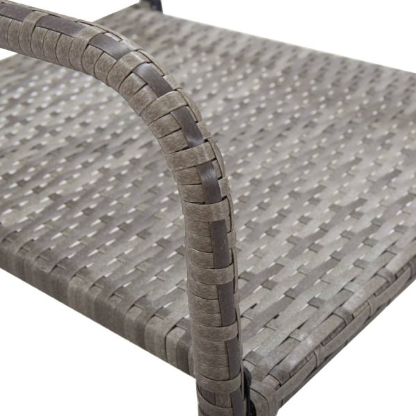 Cadeiras de jantar para jardim 4 pcs vime PE antracite - Image 6