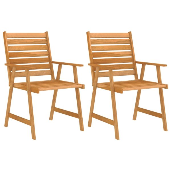 3 pcs conjunto de jantar para jardim madeira de acácia maciça - Image 4