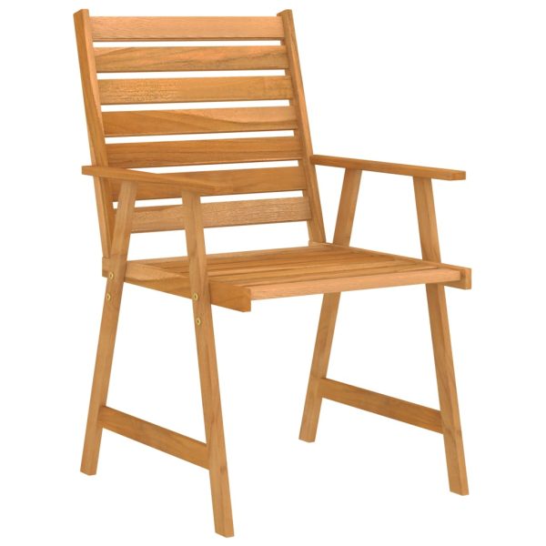 3 pcs conjunto de jantar para jardim madeira de acácia maciça - Image 5