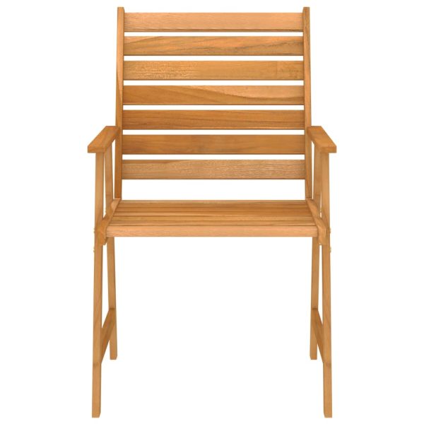 3 pcs conjunto de jantar para jardim madeira de acácia maciça - Image 6