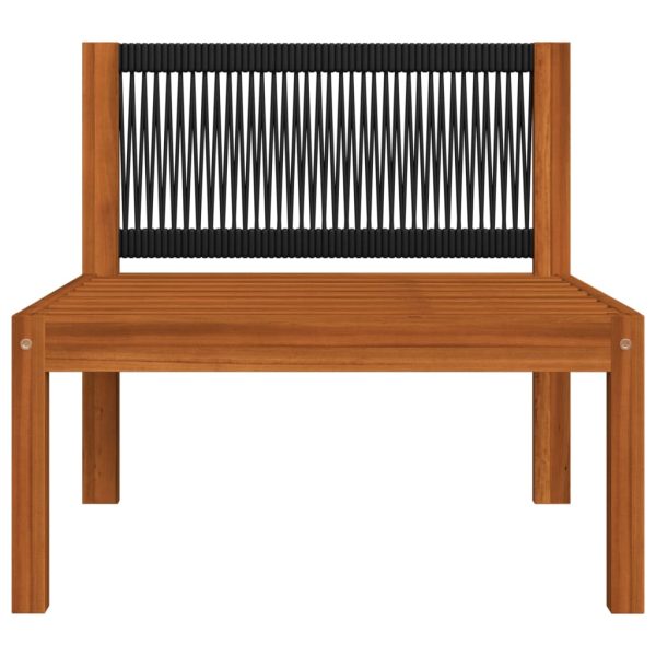2 pcs conjunto lounge de jardim c/ almofadões acácia maciça - Image 6