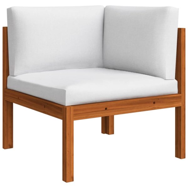 2 pcs conjunto lounge de jardim c/ almofadões acácia maciça - Image 9