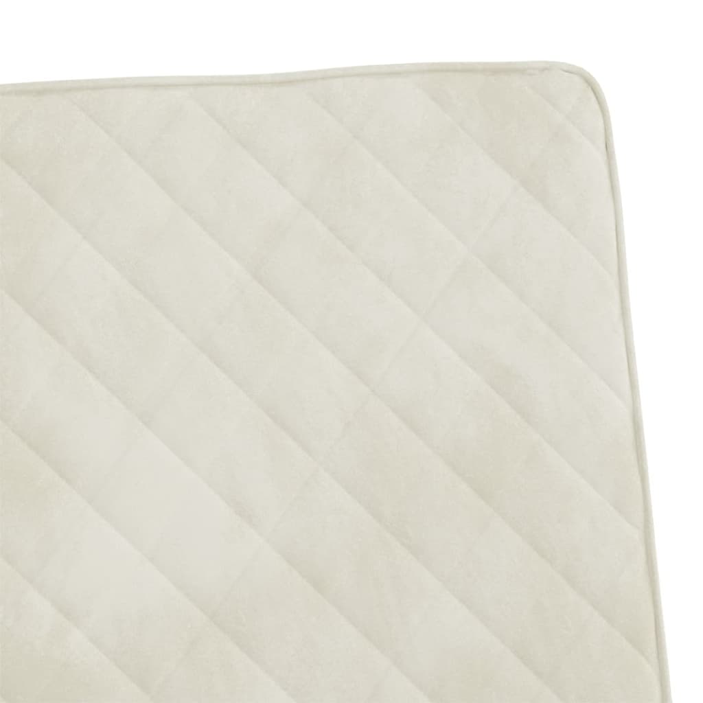 Cadeira cantilever veludo branco nata - Image 5