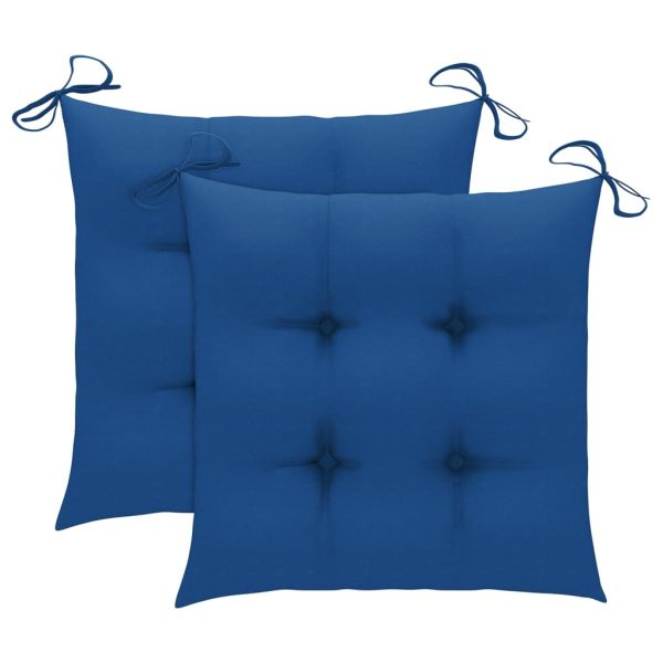 Cadeiras de jantar jardim c/ almofadões 2 pcs acácia maciça - Image 4