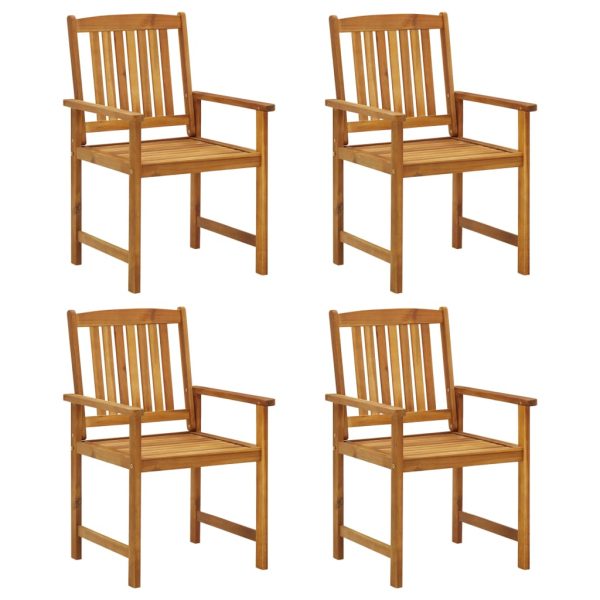 Cadeiras de jardim c/ almofadões 4 pcs madeira de acácia maciça - Image 2