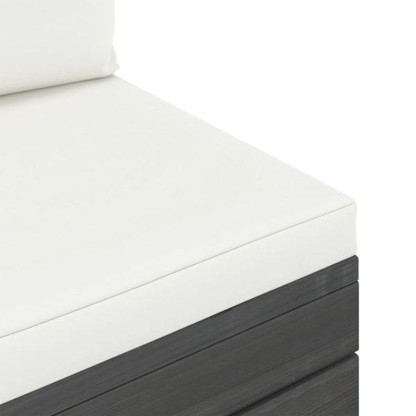 2 pcs conjunto lounge de paletes com almofadões pinho maciço - Image 7