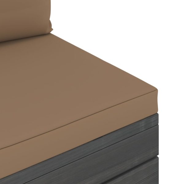 2 pcs conjunto lounge de paletes com almofadões pinho maciço - Image 7