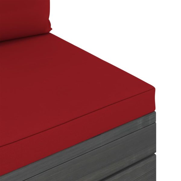 2 pcs conjunto lounge de paletes com almofadões pinho maciço - Image 7