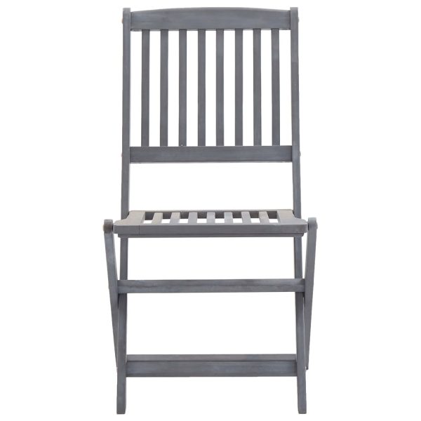 Cadeiras exterior dobráveis c/ almofadões 4 pcs acácia maciça - Image 6
