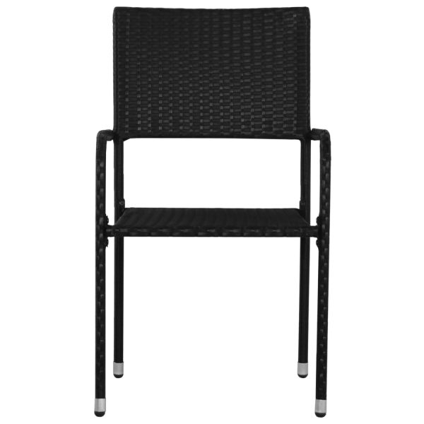 5 pcs conjunto de jantar para jardim preto - Image 4