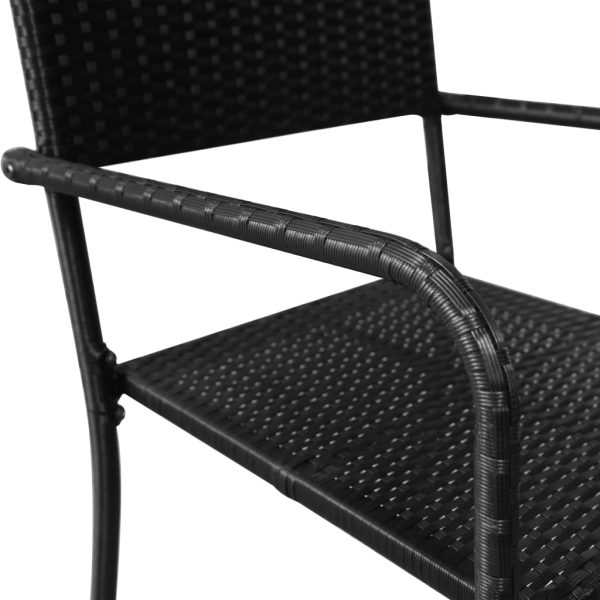 5 pcs conjunto de jantar para jardim preto - Image 5