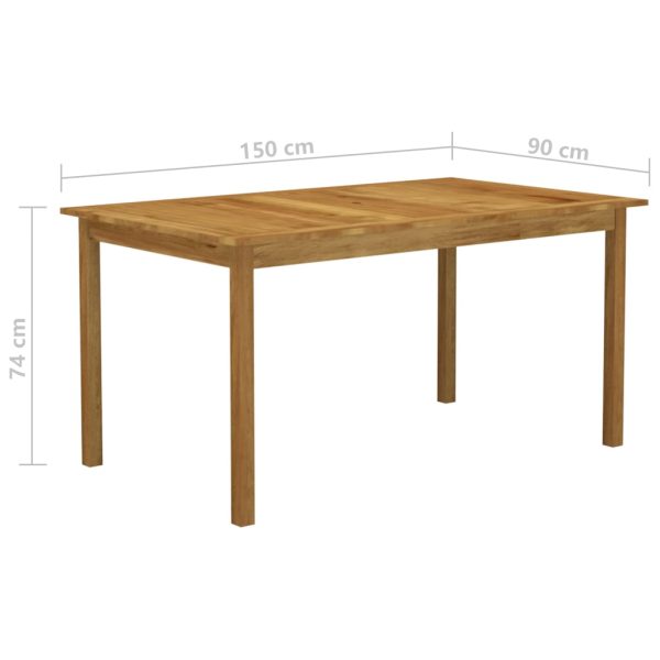 5 pcs conjunto de jantar para jardim preto - Image 9