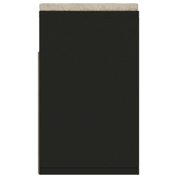 Banco sapateira c/ almofadão contraplacado 104x30x49 cm preto - Image 6
