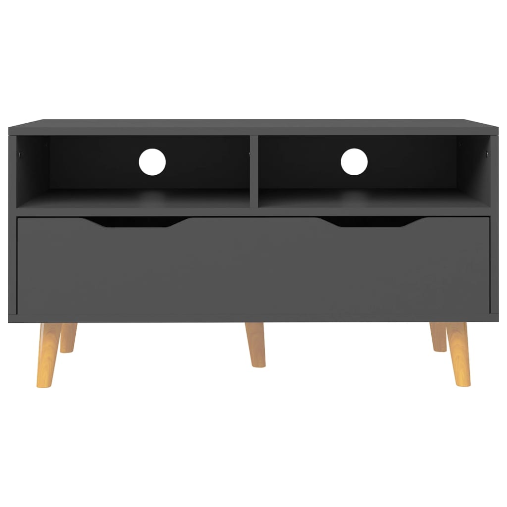 Móvel de TV 90x40x48,5 cm contraplacado cinzento - Image 5