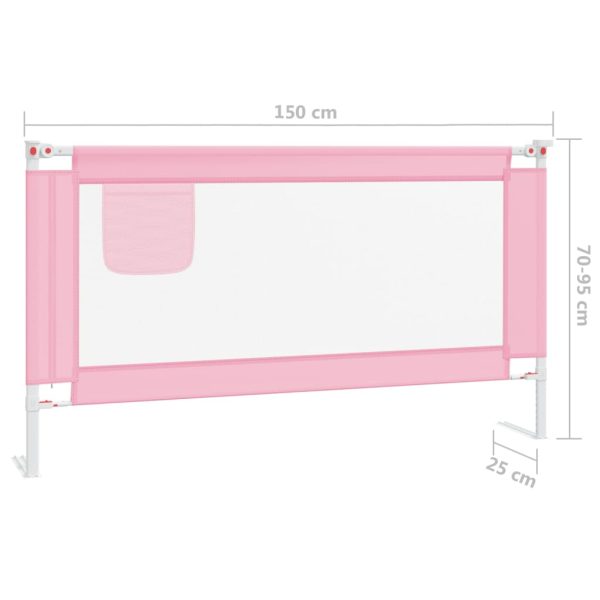 Barra de segurança p/ cama infantil tecido 150x25 cm rosa - Image 8