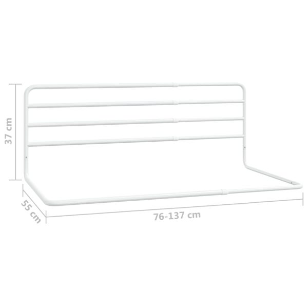 Barra de segurança p/ cama infantil (76-137)x55 cm ferro branco - Image 8