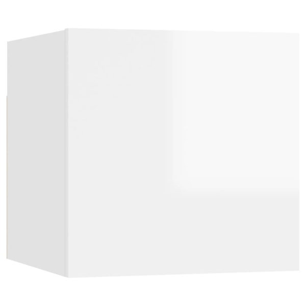 5 pcs conjunto de móveis de TV contraplacado branco brilhante - Image 8