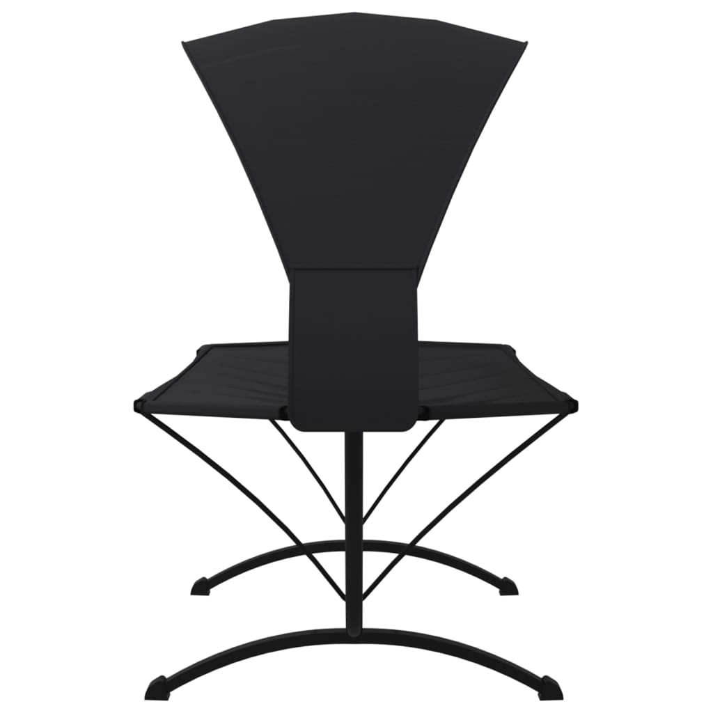 Espreguiçadeira exterior c/ toldo aço e tecido oxford preto - Image 4