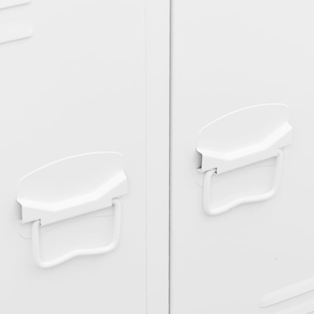 Roupeiro industrial 67x35x107 cm aço branco - Image 9