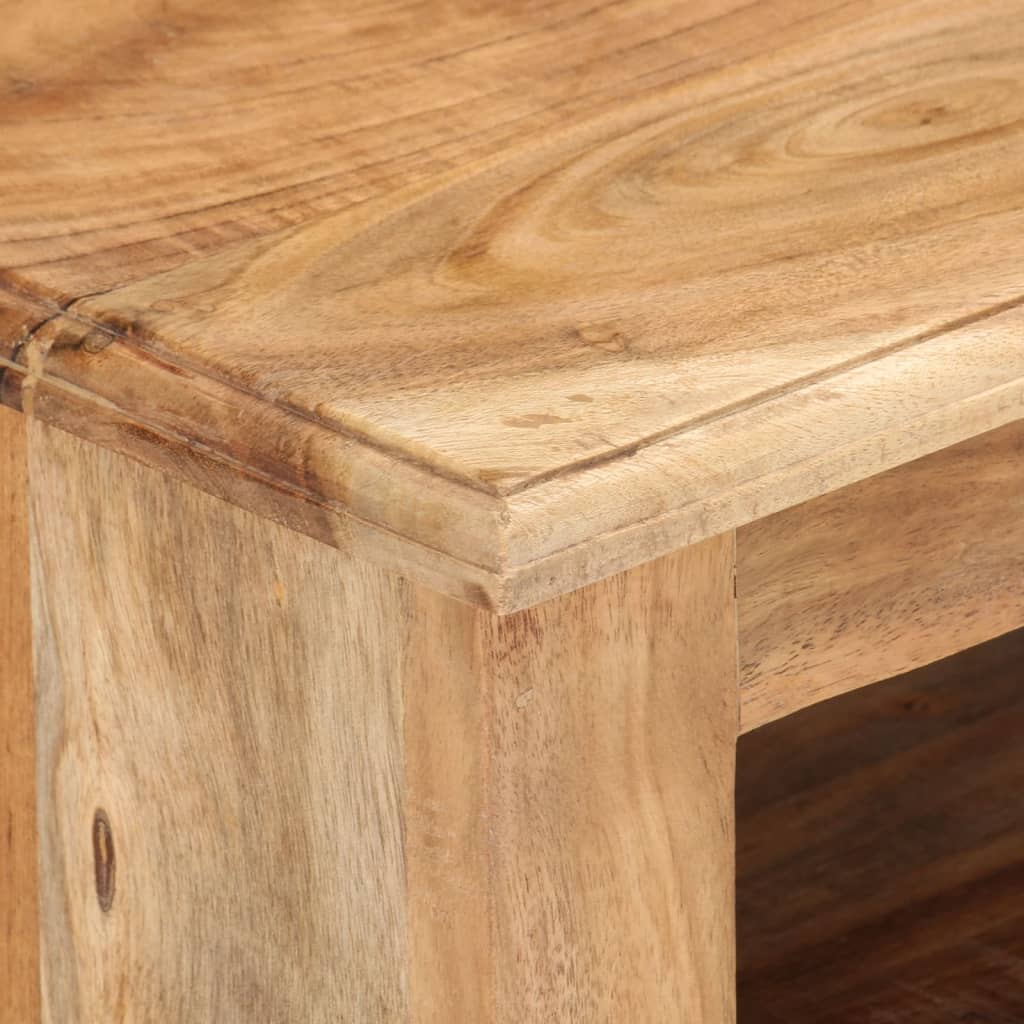 Móvel de TV madeira de acácia maciça 110x30x40 cm castanho - Image 5