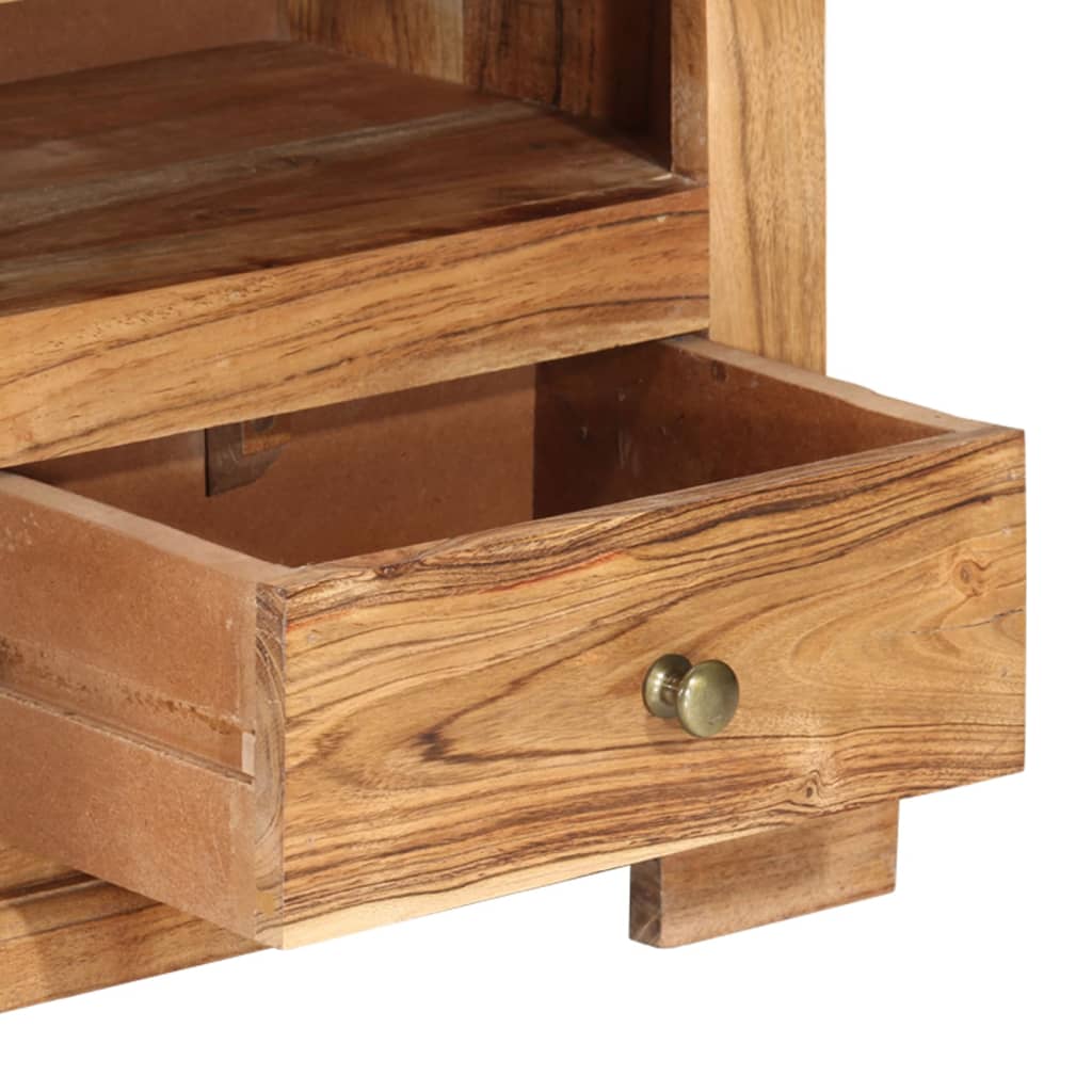 Móvel de TV madeira de acácia maciça 110x30x40 cm castanho - Image 6