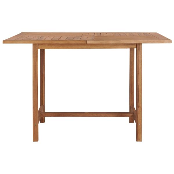 Mesa de jantar p/ jardim 110x110x75 cm madeira de teca maciça - Image 2