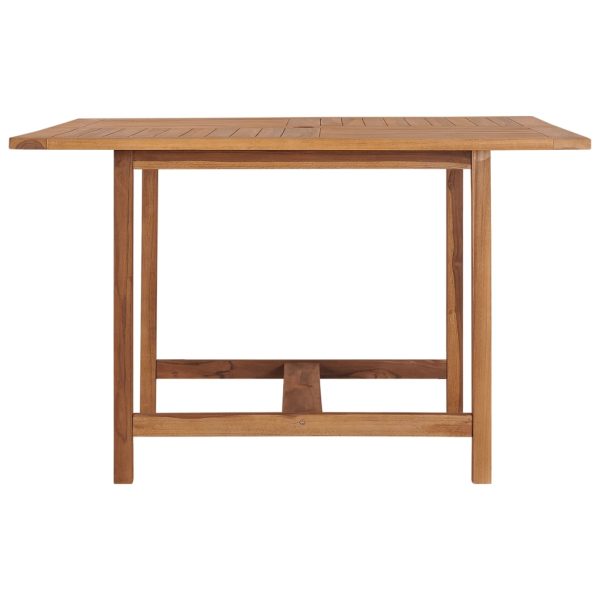 Mesa de jantar p/ jardim 110x110x75 cm madeira de teca maciça - Image 3