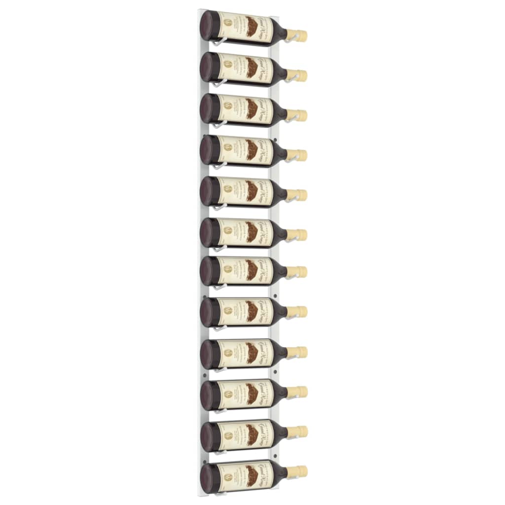 Garrafeira de parede para 12 garrafas ferro branco - Image 3