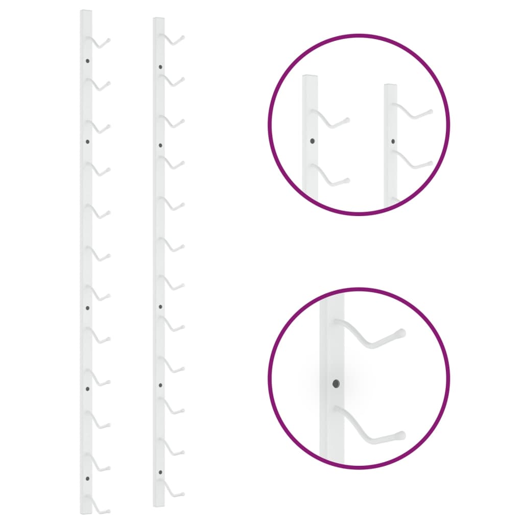Garrafeira de parede para 12 garrafas ferro branco - Image 4