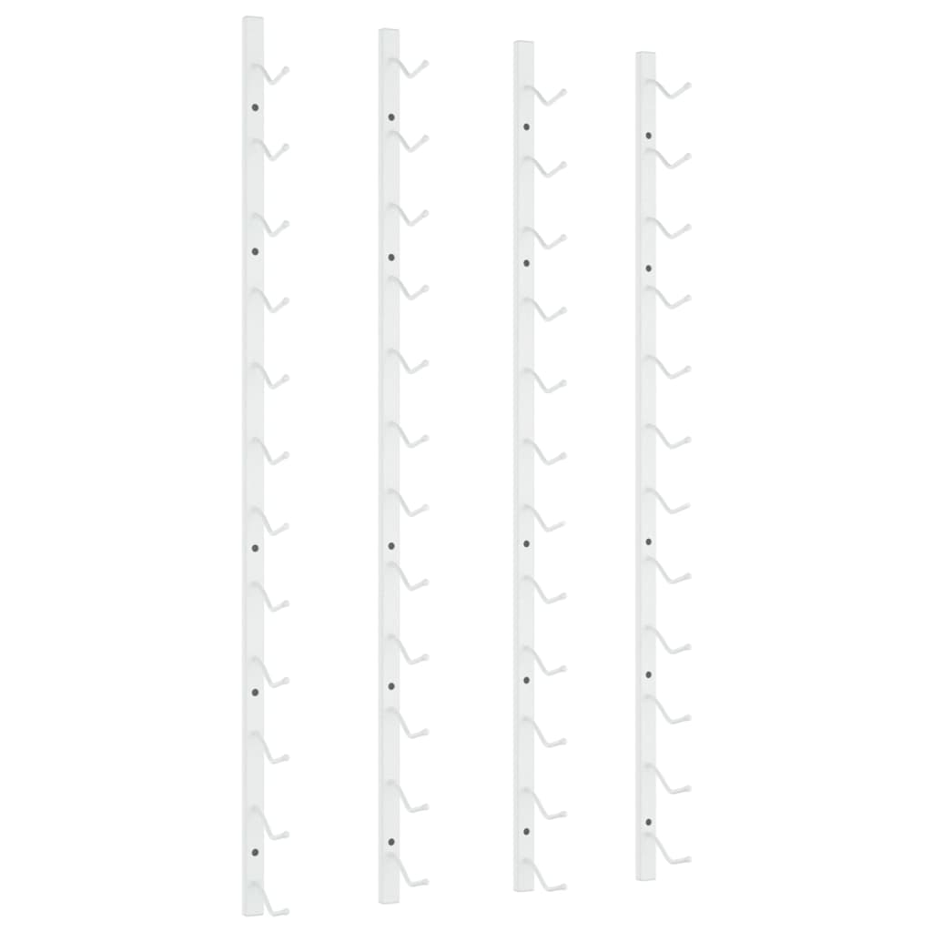 Garrafeira de parede para 12 garrafas 2 pcs ferro branco - Image 2