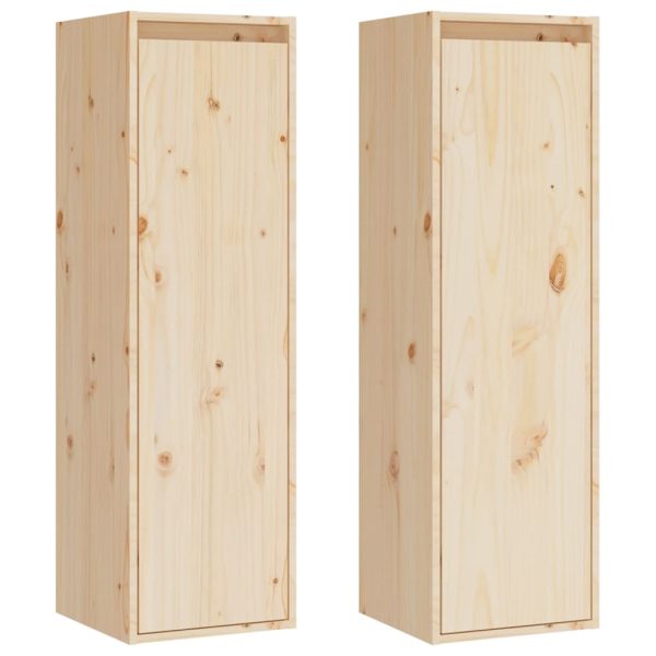 Armários de parede 2 pcs 30x30x100 cm madeira de pinho maciça - Image 2