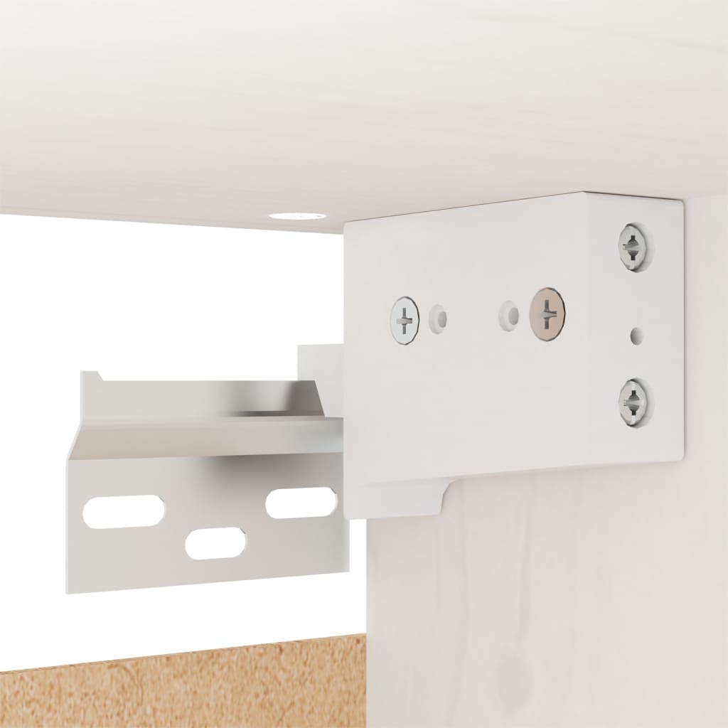 Armário de parede 30x30x100 cm madeira de pinho maciça branco - Image 7