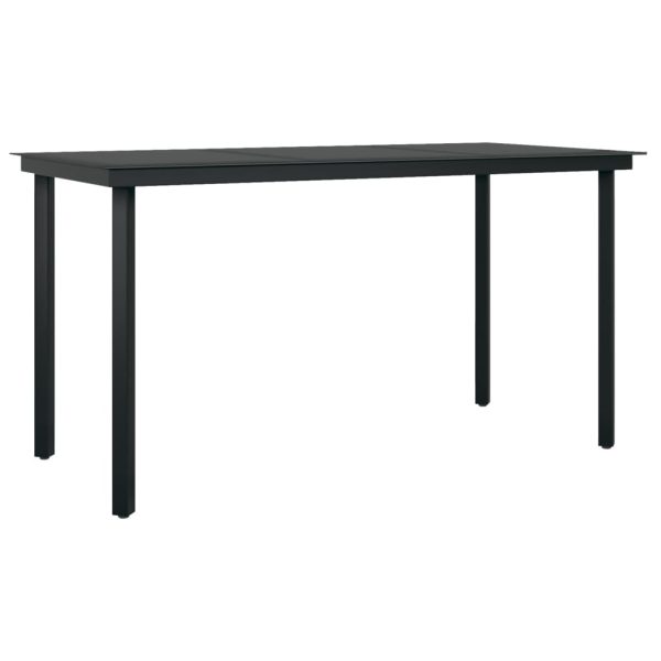 5 pcs conjunto de jantar para jardim preto - Image 5