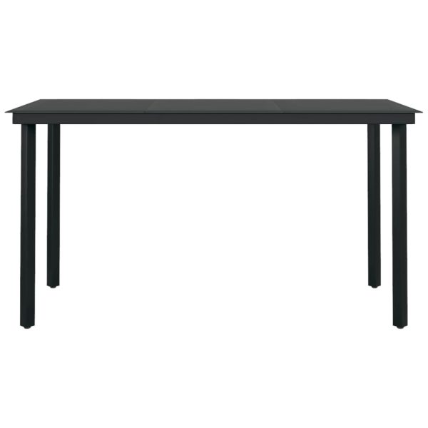 5 pcs conjunto de jantar para jardim preto - Image 6