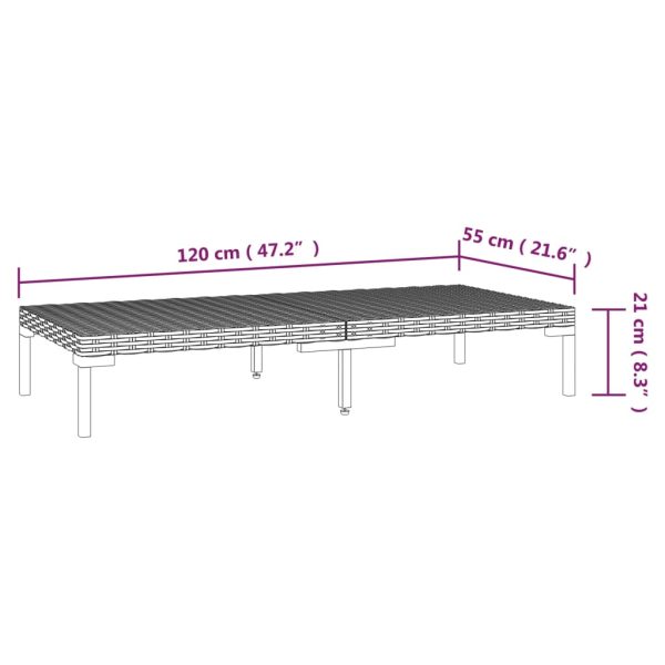 9 pcs conj. lounge jardim c/ almofadões vime PE cinzento-escuro - Image 11