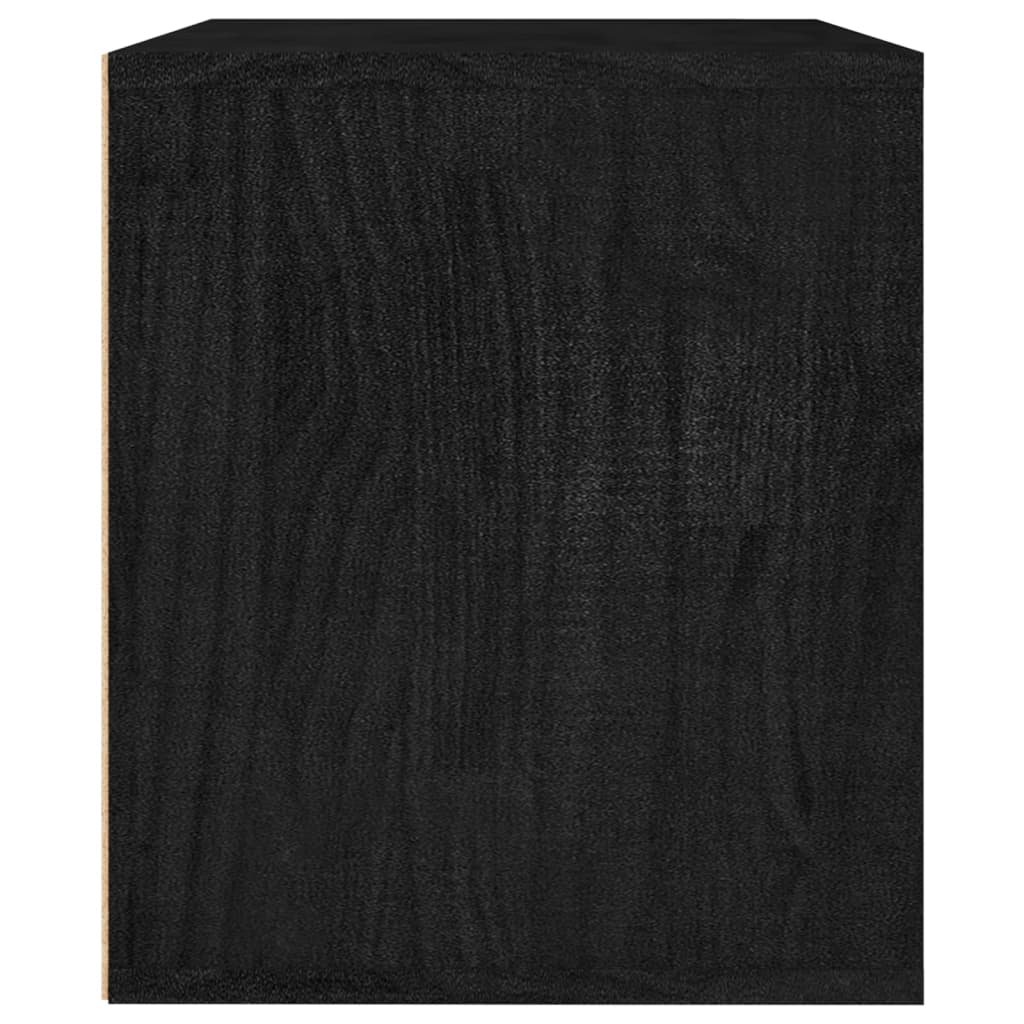 Móveis de TV 3 pcs madeira de pinho maciça preto - Image 6