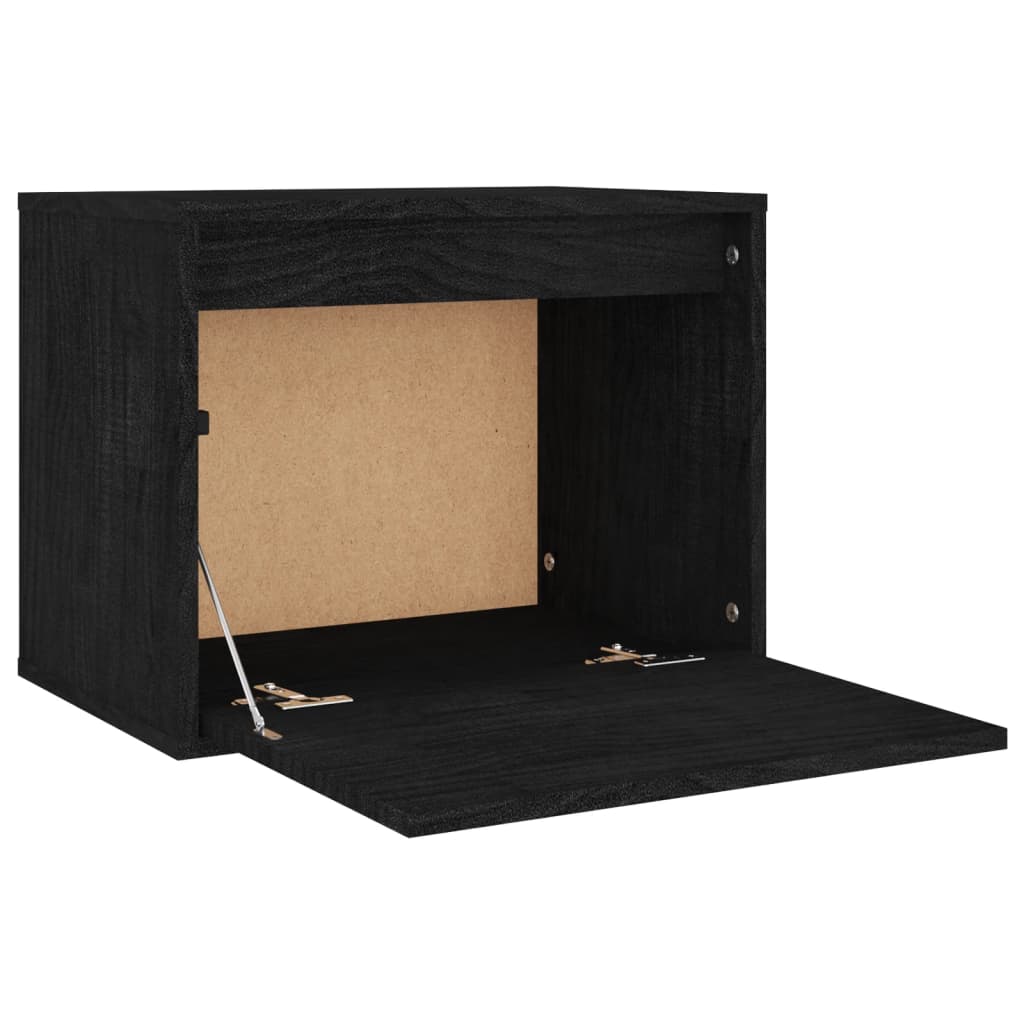 Móveis de TV 3 pcs madeira de pinho maciça preto - Image 8