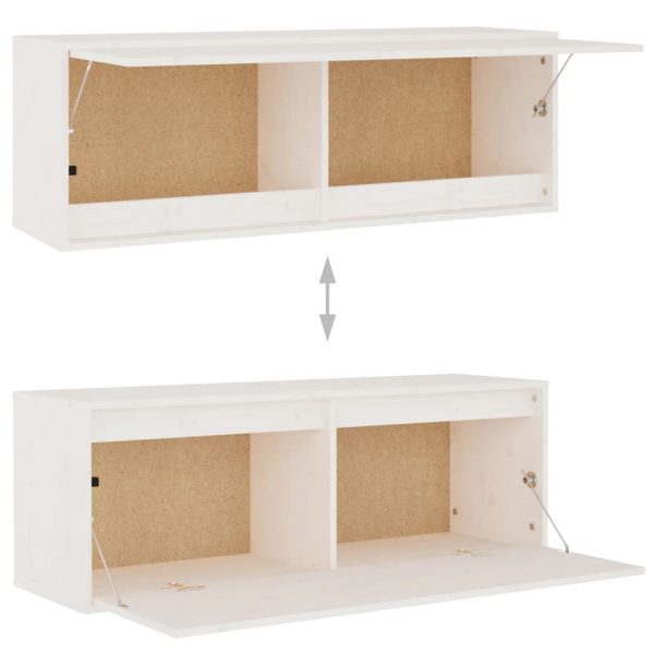 Móveis de TV 6 pcs madeira de pinho maciça branco - Image 6