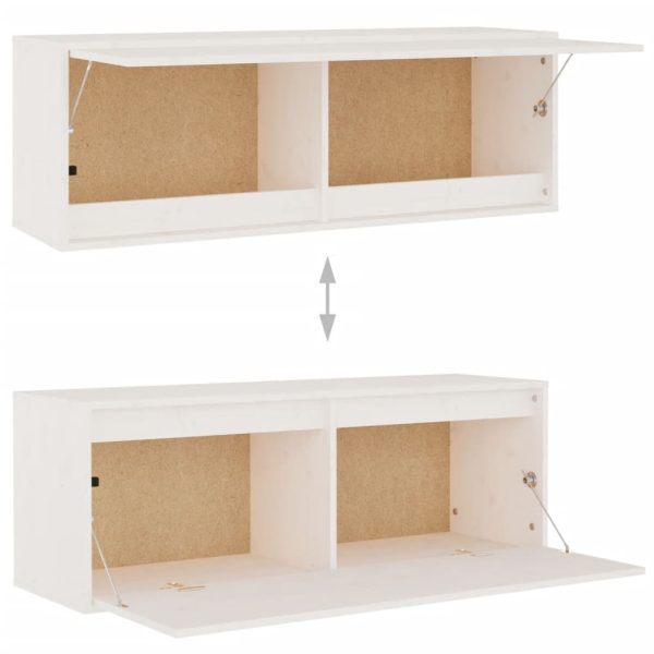Móveis de TV 5 pcs madeira de pinho maciça branco - Image 6