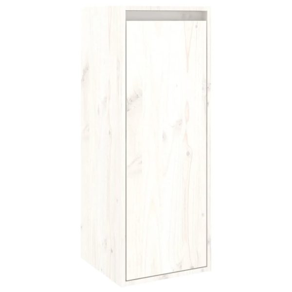 Móveis de TV 5 pcs madeira de pinho maciça branco - Image 7