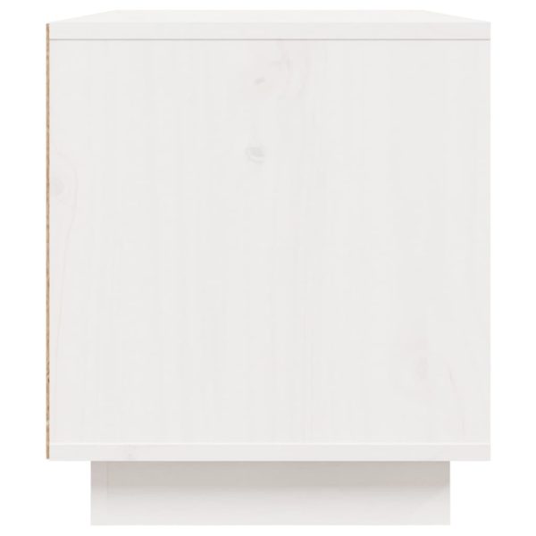 Móvel de TV 80x35x40,5 cm madeira de pinho maciça branco - Image 6