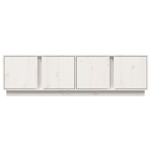 Móvel de TV 140x40x40 cm madeira de pinho maciça branco - Image 6