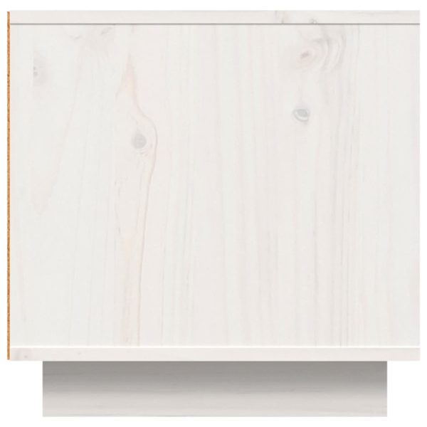 Móvel de TV 140x40x40 cm madeira de pinho maciça branco - Image 8
