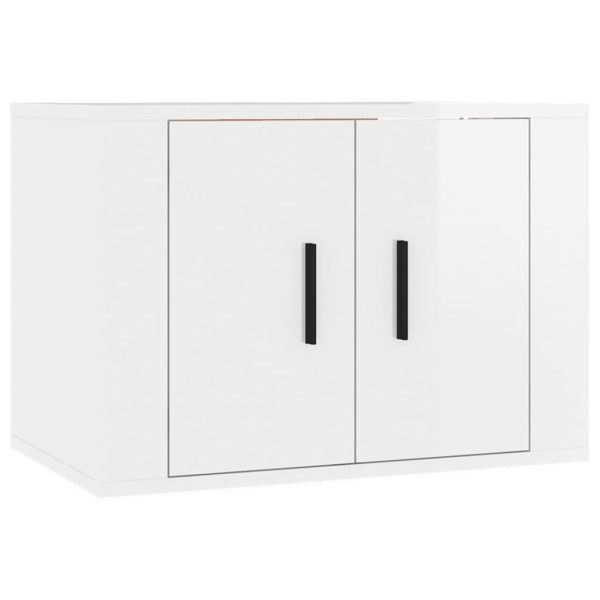 Móvel de TV para parede 57x34,5x40 cm branco brilhante - Image 2