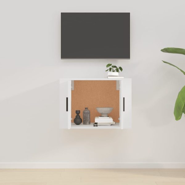 Móvel de TV para parede 57x34,5x40 cm branco brilhante - Image 3