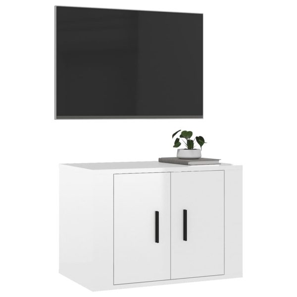 Móvel de TV para parede 57x34,5x40 cm branco brilhante - Image 4